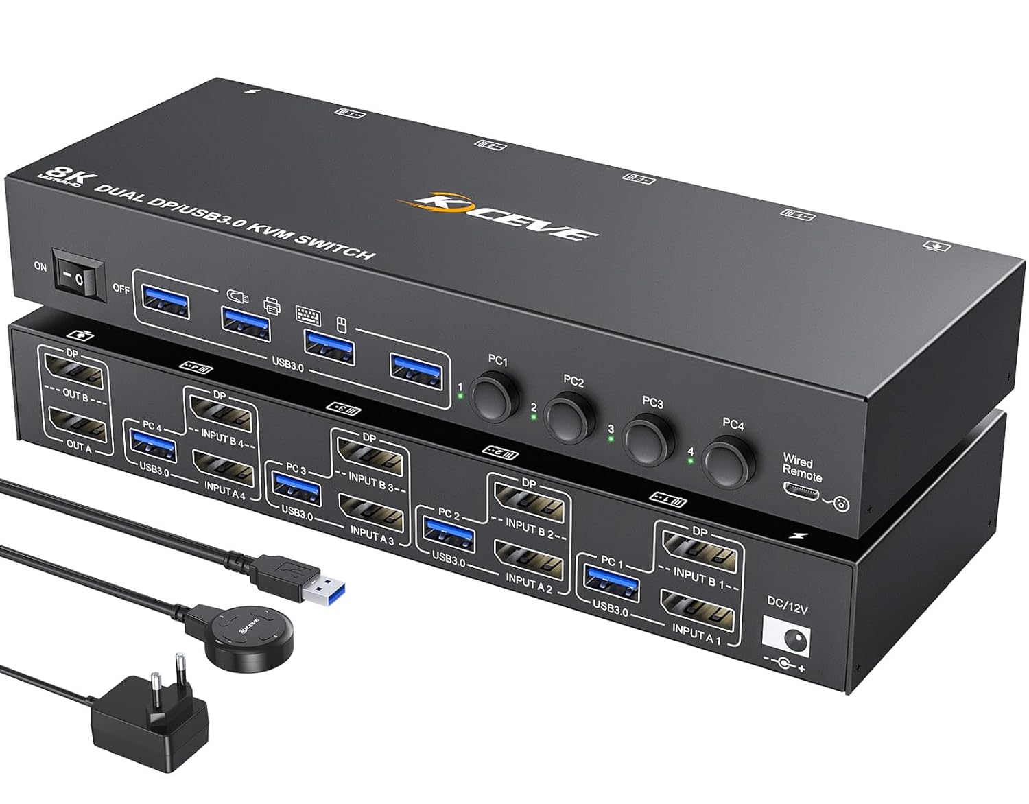 Phân biệt: KVM Switch 4 cổng & KVM Switch 8 cổng 1 Kvm Switch 4 Cong Ket Noi