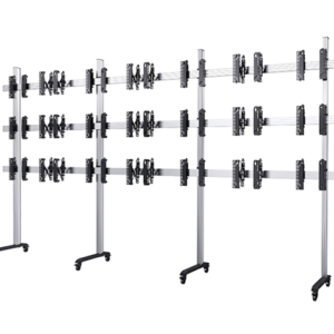 Khung giá đỡ màn hình ghép đa năng, có bánh xe di động BT8371- 3x3-60